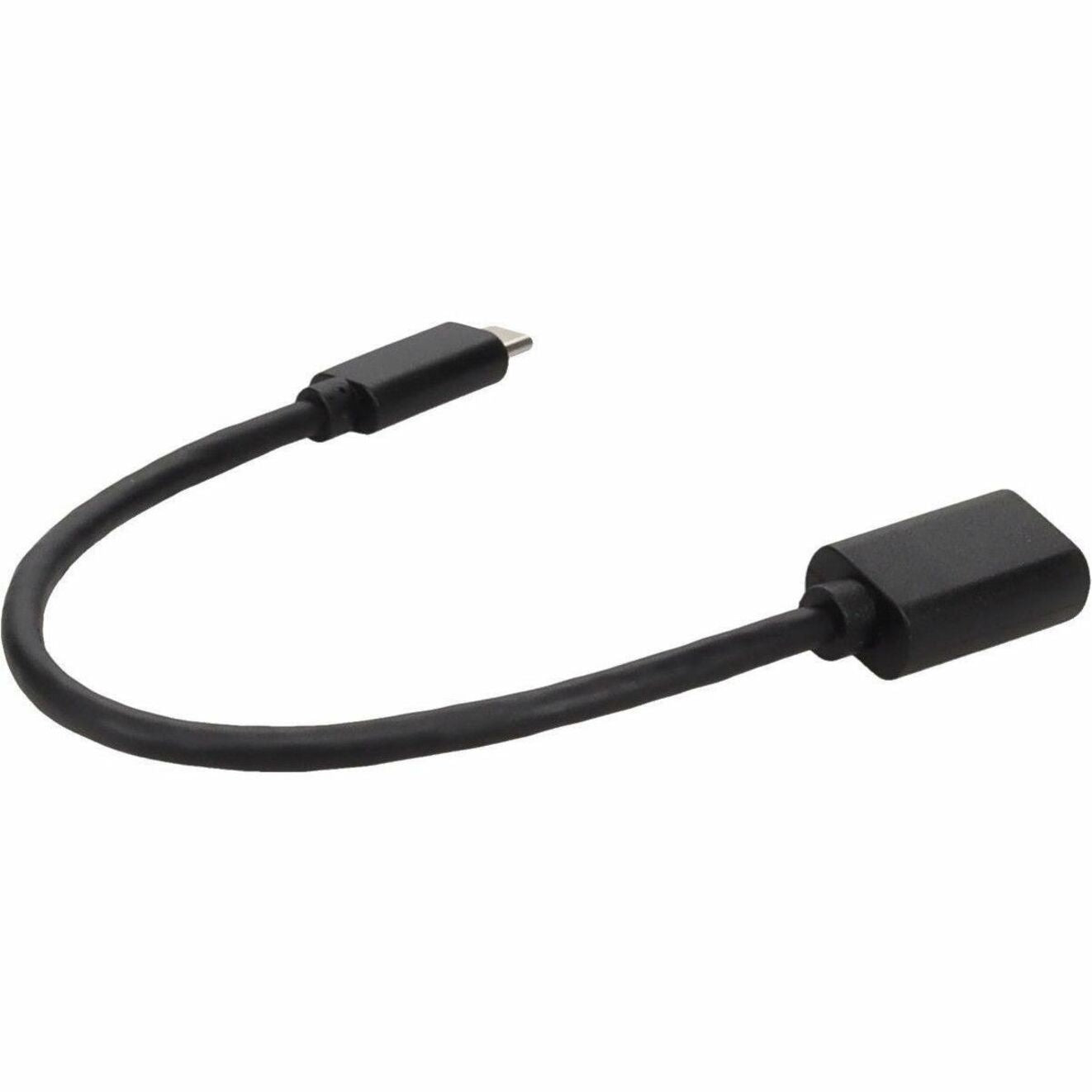 AddOn 1ft USB-C Male to USB 3.0 (A) Female Black Cable