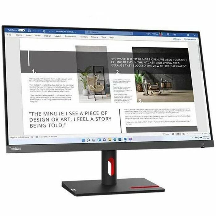 Lenovo ThinkVision S27i-30 27" Full HD LED Monitor - 16:9 - Storm Gray