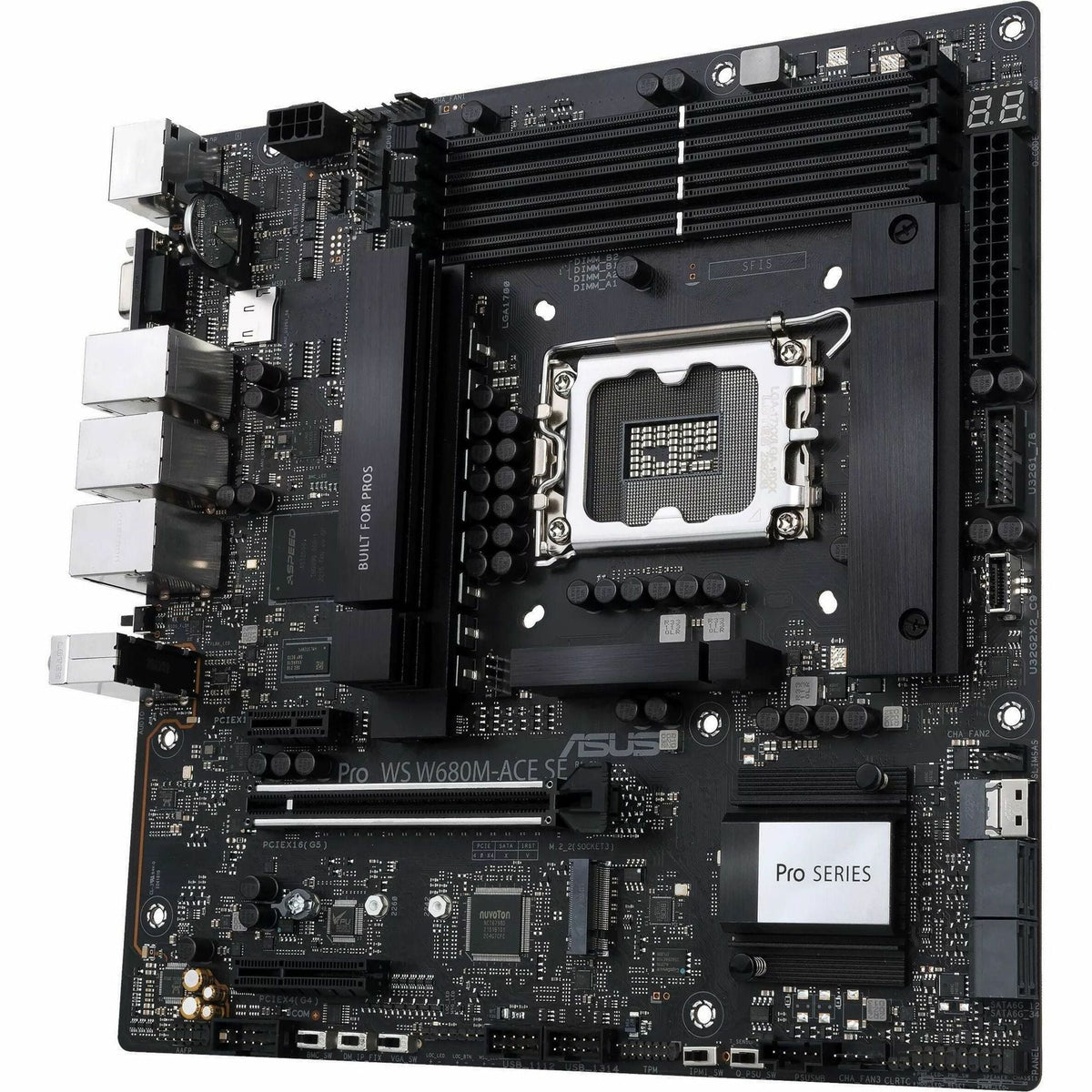 Asus PRO WS W680M-ACE SE Desktop Motherboard - Intel W680 Chipset - Socket LGA-1700 - Intel Optane Memory Ready - Micro ATX