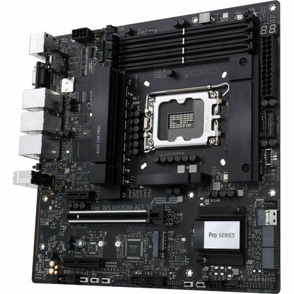 Asus PRO WS W680M-ACE SE Desktop Motherboard - Intel W680 Chipset - Socket LGA-1700 - Intel Optane Memory Ready - Micro ATX
