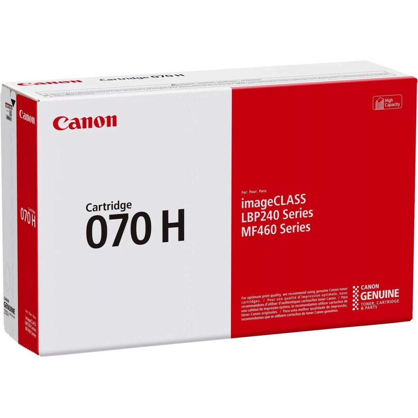 Canon 070H Original High Yield Laser Toner Cartridge - Black - 1 Pack