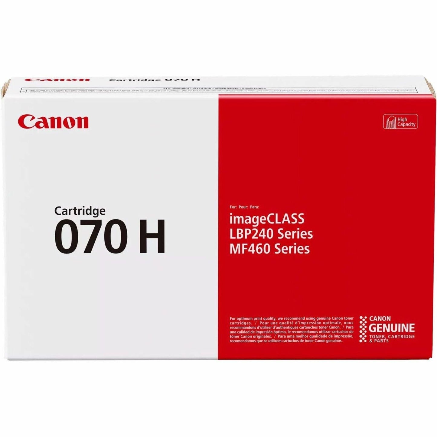 Canon 070H Original High Yield Laser Toner Cartridge - Black - 1 Pack