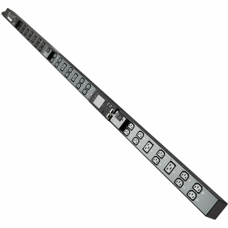 Tripp Lite series 8.6kW 200-240V 3-Phase IsoBreaker Managed PDU - Gigabit 36 Outlets L21-30P Input LCD 10 ft. (3 m) Cord 0U 70 in. (1.8 m) Height TAA