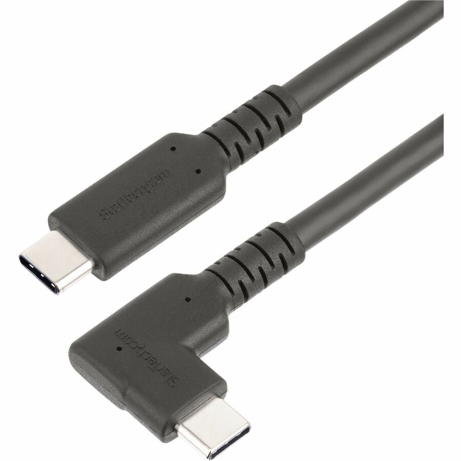 StarTech.com 6ft (2m) Rugged Right Angle USB-C Cable USB 3.2 Gen 1 (5 Gbps) USB C to C Data Transfer Cable 100W PD 4K 60Hz 90 Degree USB-C Cable