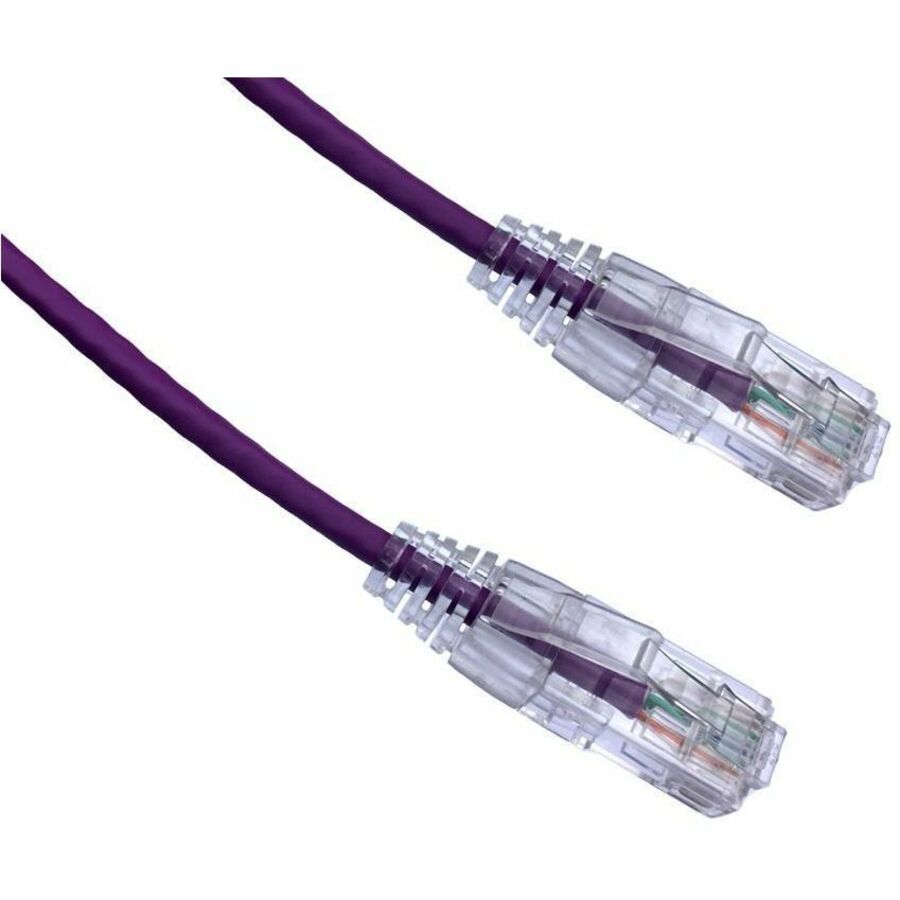 Axiom 20FT CAT6A BENDnFLEX Ultra-Thin Snagless Patch Cable (Purple) - TAA Compliant