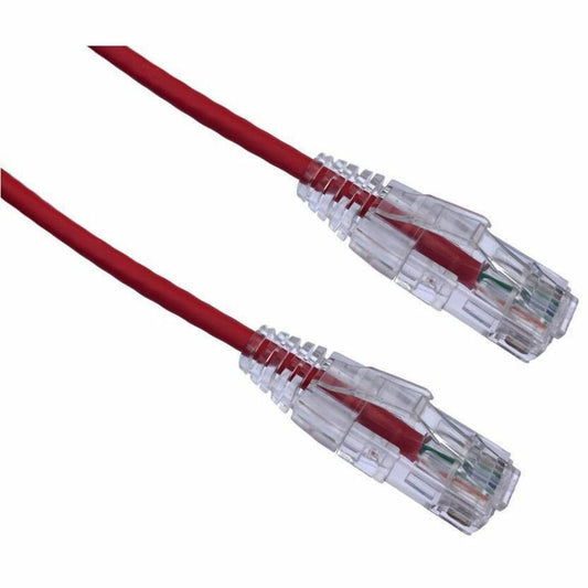 Axiom 15FT CAT6A BENDnFLEX Ultra-Thin Snagless Patch Cable (Red) - TAA Compliant