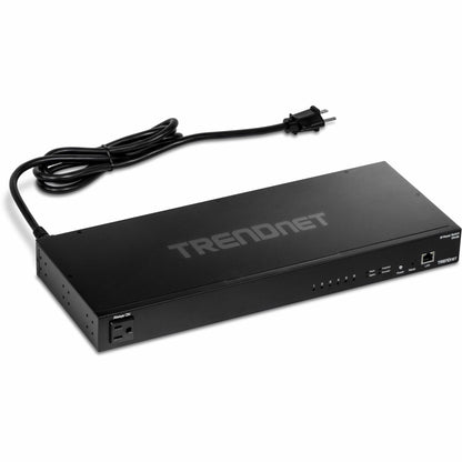 TRENDnet 6-Outlet Managed Rackmount Power Distribution Unit 1 x NEMA 5-15R Bypass Power Outlet 1 x Gigabit RJ-45 Port Overload protection Surge Protection 2160J 1U Rack Mountable Black TPI-06