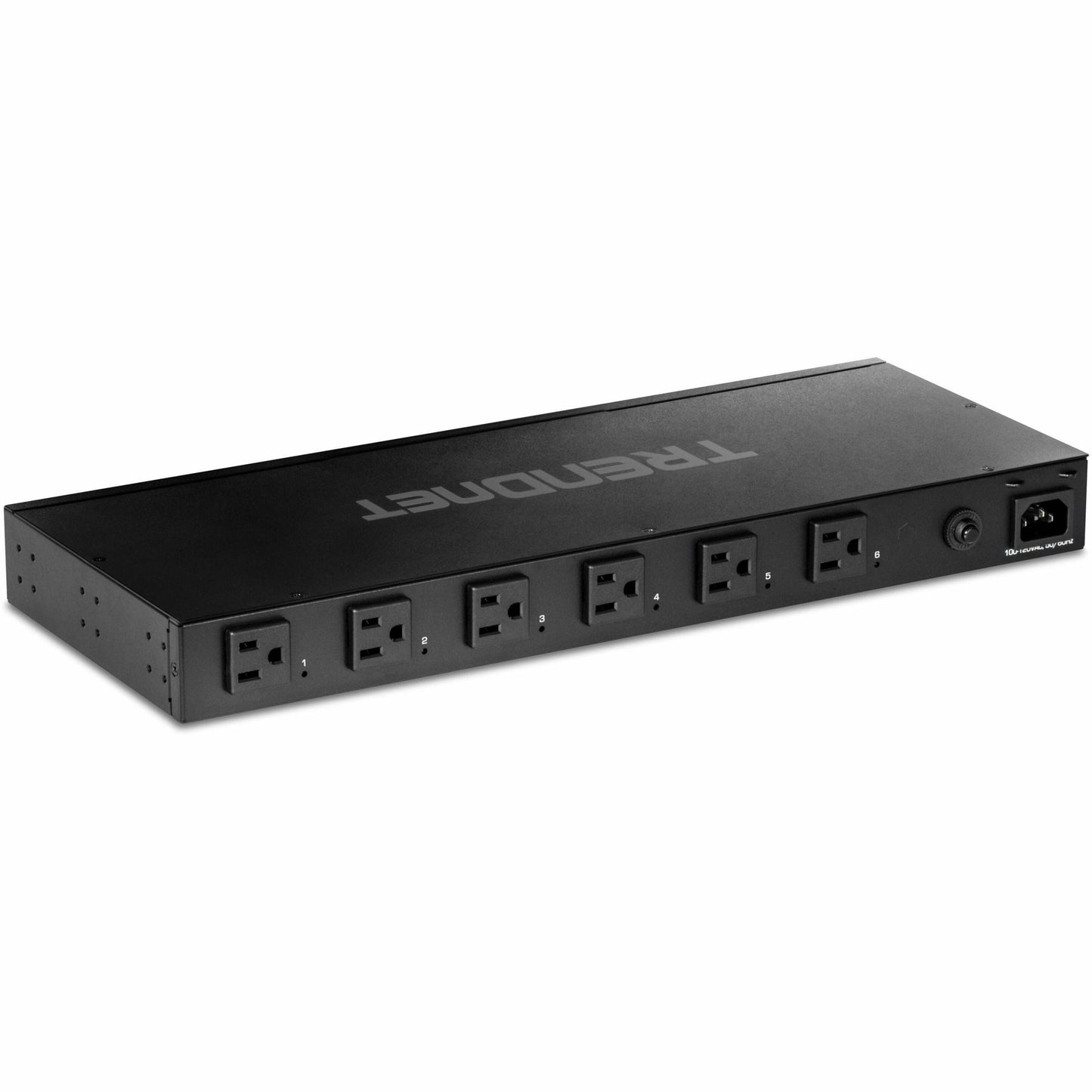 TRENDnet 6-Outlet Managed Rackmount Power Distribution Unit 1 x NEMA 5-15R Bypass Power Outlet 1 x Gigabit RJ-45 Port Overload protection Surge Protection 2160J 1U Rack Mountable Black TPI-06