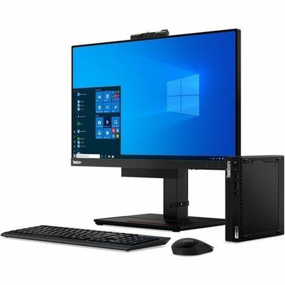 Lenovo ThinkCentre M75q Gen 2 11JN008VUS Desktop Computer - AMD Ryzen 7 PRO 5750GE Octa-core (8 Core) 3.20 GHz - 16 GB RAM DDR4 SDRAM - 512 GB M.2 PCI Express NVMe SSD - Tiny - Black