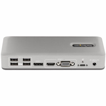 StarTech.com Dual-Monitor USB-C Docking Station DisplayPort & HDMI/VGA Multi Monitor Dock up to 4K 60Hz USB-C Dock 7x USB Hub 85W PD