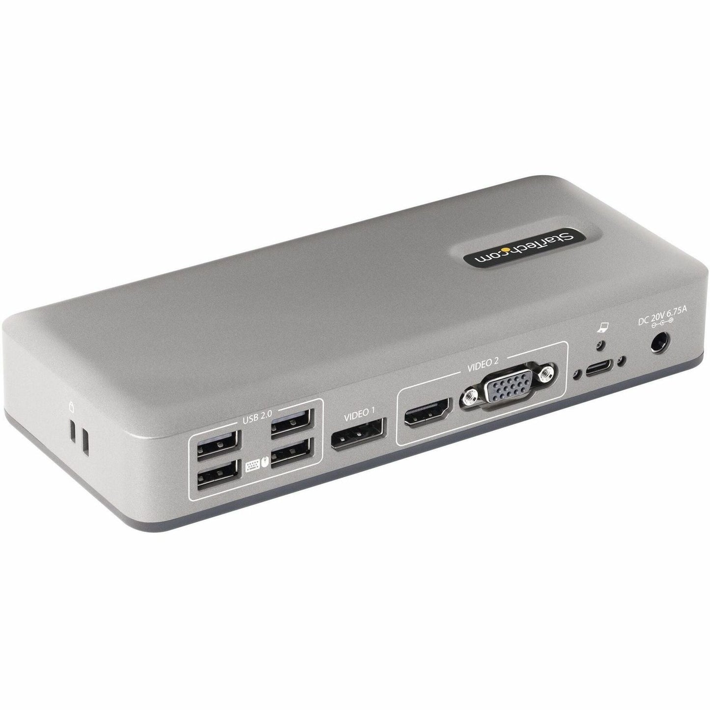 StarTech.com Dual-Monitor USB-C Docking Station DisplayPort & HDMI/VGA Multi Monitor Dock up to 4K 60Hz USB-C Dock 7x USB Hub 85W PD