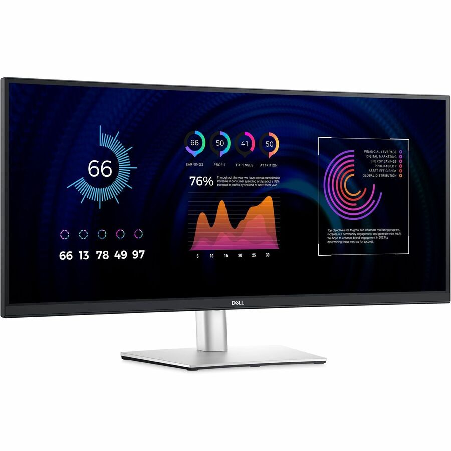 Dell P3424WE 34.1" UW-QHD Curved Screen LED Monitor - 21:9