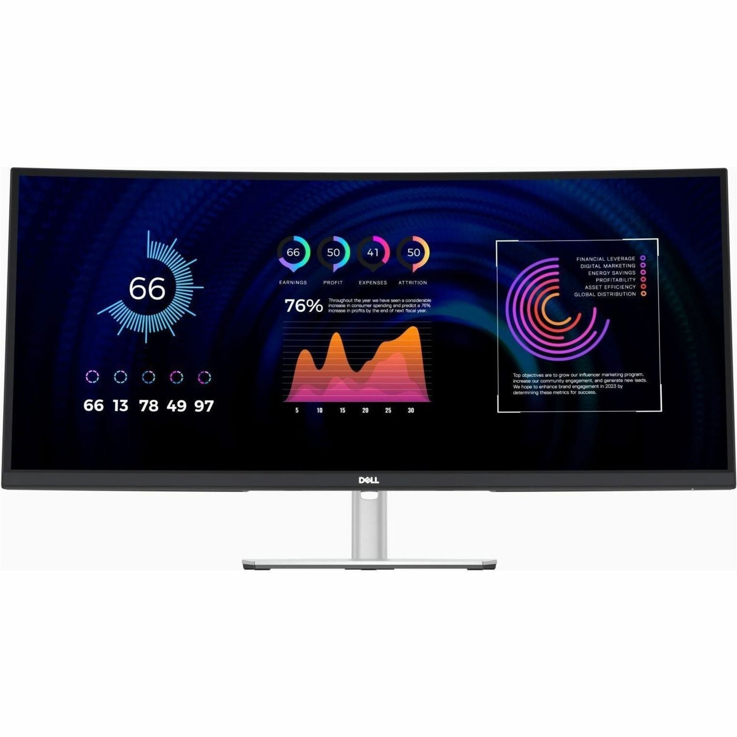 Dell P3424WE 34.1" UW-QHD Curved Screen LED Monitor - 21:9