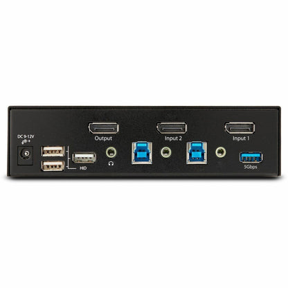 StarTech.com 2-Port DisplayPort 1.4 KVM Switch 8K 60Hz / 4K 144Hz 2x USB 3.0 Ports 4x USB 2.0 Ports Hotkey Switching TAA Compliant