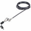 StarTech.com Universal Laptop Lock 6.6ft Security Cable For Notebook Compatible w/Noble Wedge®/Nano/K-Slot; Keyed Locking Cable