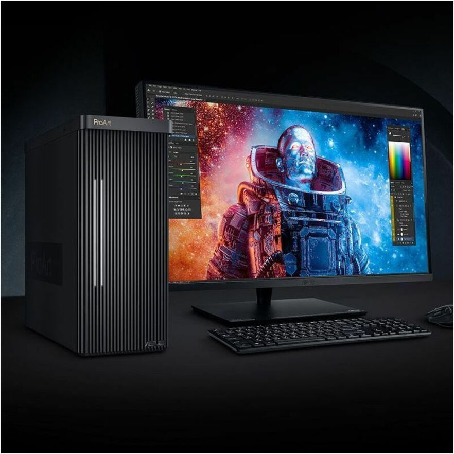 Asus ProArt Station PD500TE-XH776 Desktop Computer - Intel Core i7 13th Gen i7-13700 Hexadeca-core (16 Core) 2.10 GHz - 32 GB RAM DDR4 SDRAM - Tower - Black