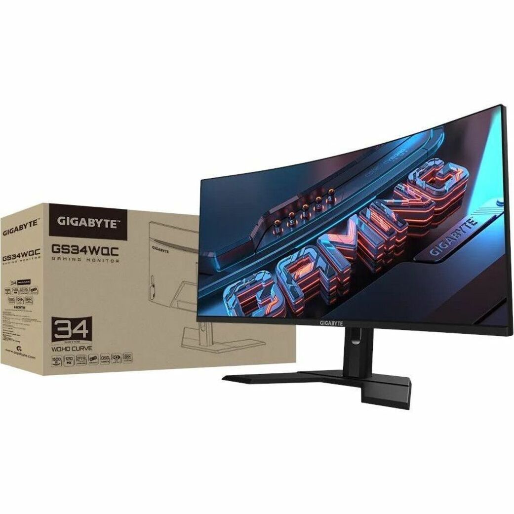 Gigabyte GS34WQC 34" UW-QHD Curved Screen Gaming LED Monitor