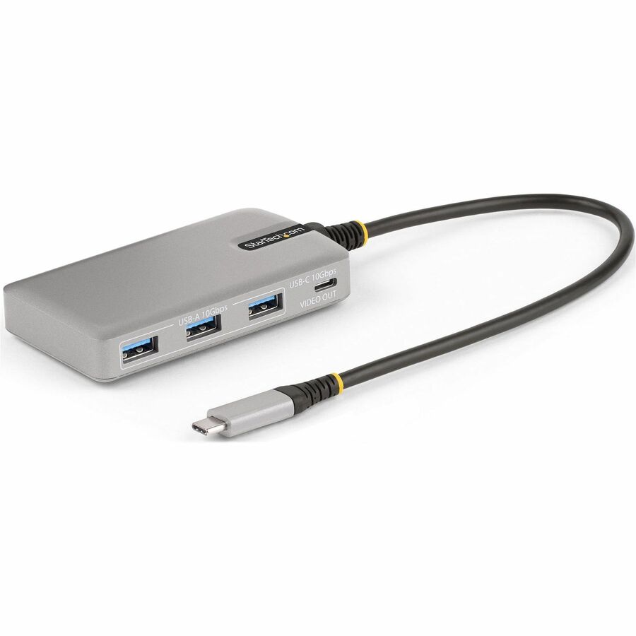 StarTech.com 4-Port USB-C Hub with USB-C DP Alt Mode Video Output 3x USB-A 1x USB-C 100W Power Delivery Pass-Through USB 3.2 10Gbps