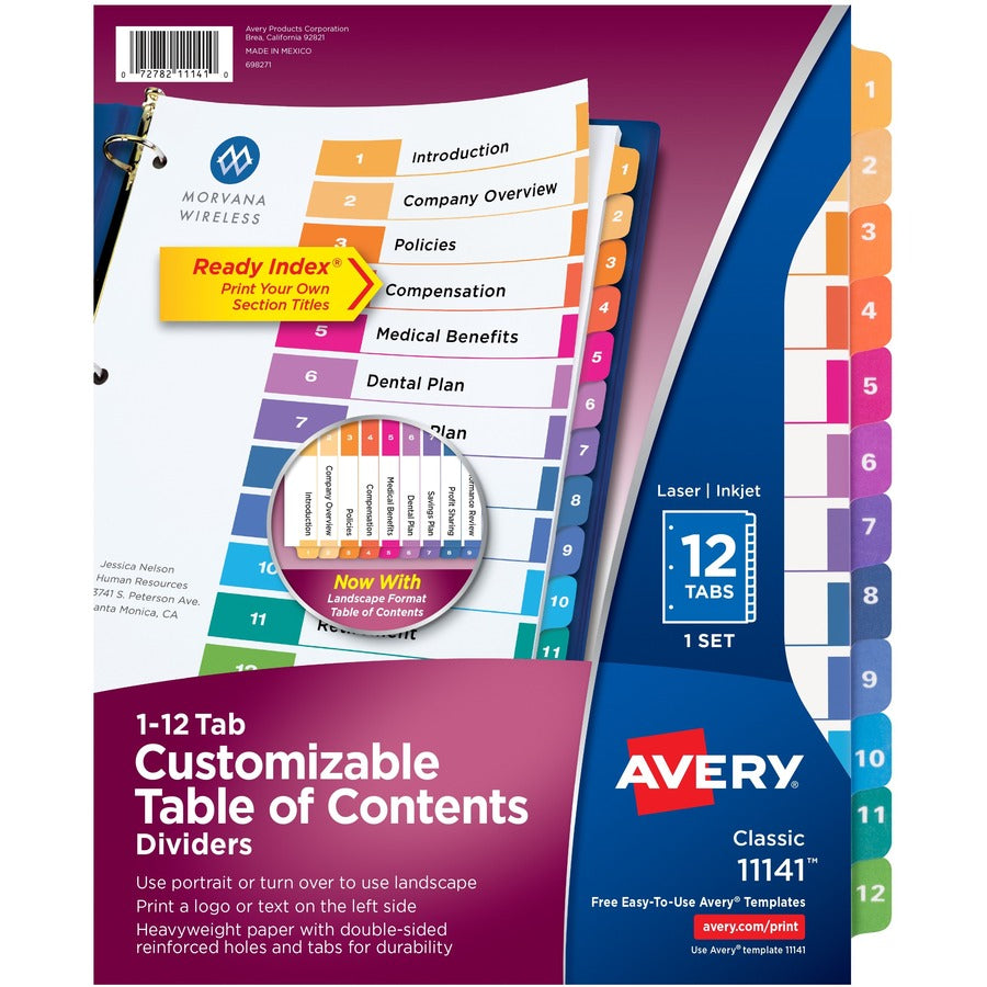 Avery&reg; Ready Index Custom TOC Binder Dividers