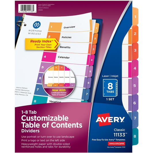 Avery&reg; Ready Index Custom TOC Binder Dividers