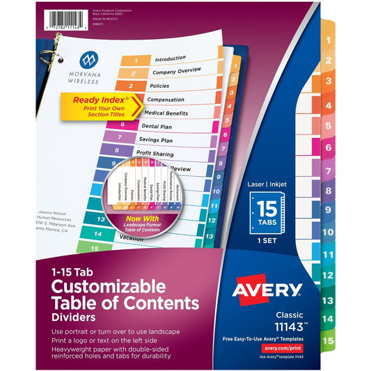 Avery&reg; Ready Index Custom TOC Binder Dividers