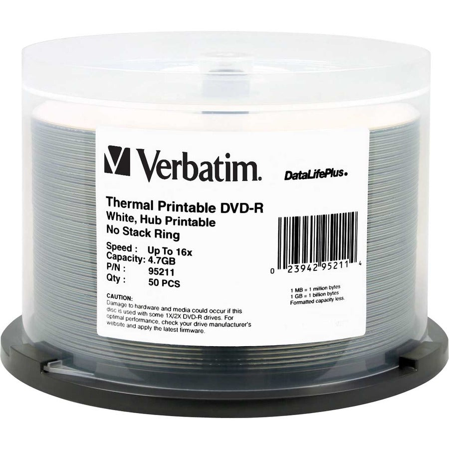 50PK DVD-R 16X 4.7GB WHITE     