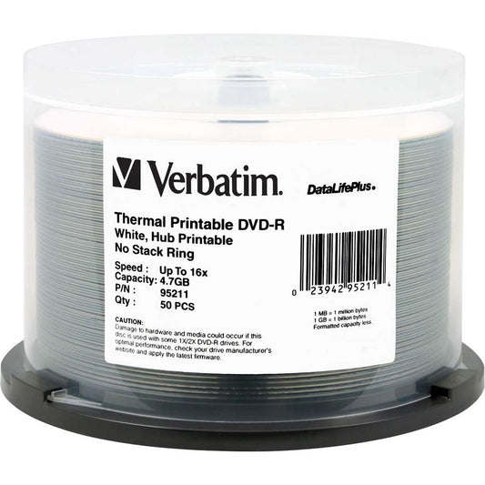 50PK DVD-R 16X 4.7GB WHITE     