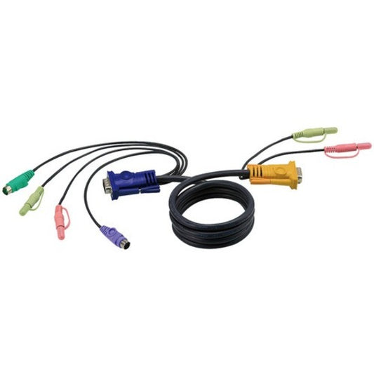 3 PS2 KVM CABLE WITH AUDIO     