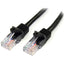 25FT BLACK CAT5E CABLE SNAGLESS