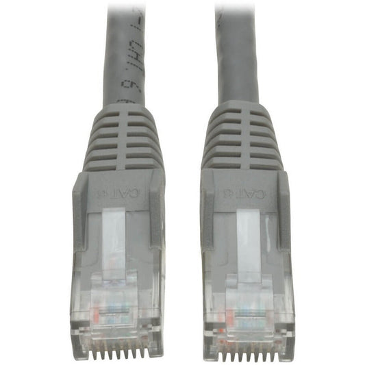 Tripp Lite Cat6 Gigabit Snagless Molded (UTP) Ethernet Cable (RJ45 M/M) PoE Gray 50 ft. (15.24 m)