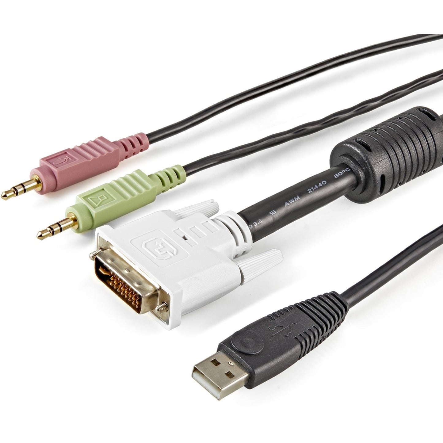 StarTech.com 4-in-1 USB DVI KVM Cable with Audio and Microphone