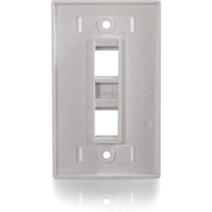 C2G 2-Port Single Gang Multimedia Keystone Wall Plate - White