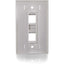 C2G 2-Port Single Gang Multimedia Keystone Wall Plate - White