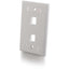 C2G 2-Port Single Gang Multimedia Keystone Wall Plate - White