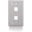 C2G 2-Port Single Gang Multimedia Keystone Wall Plate - White