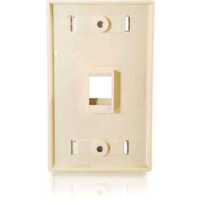 C2G 1-Port Single Gang Multimedia Keystone Wall Plate - Ivory