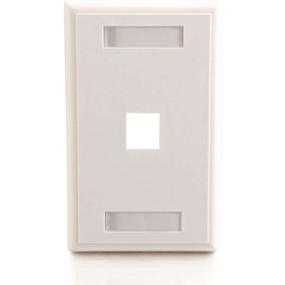 C2G 1-Port Single Gang Multimedia Keystone Wall Plate - White