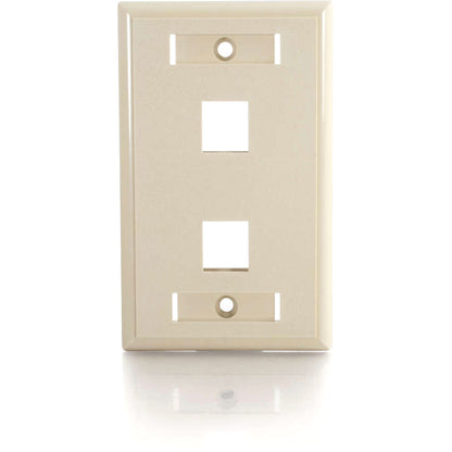 C2G 2-Port Single Gang Multimedia Keystone Wall Plate - Ivory