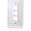 C2G 3-Port Single Gang Multimedia Keystone Wall Plate - White