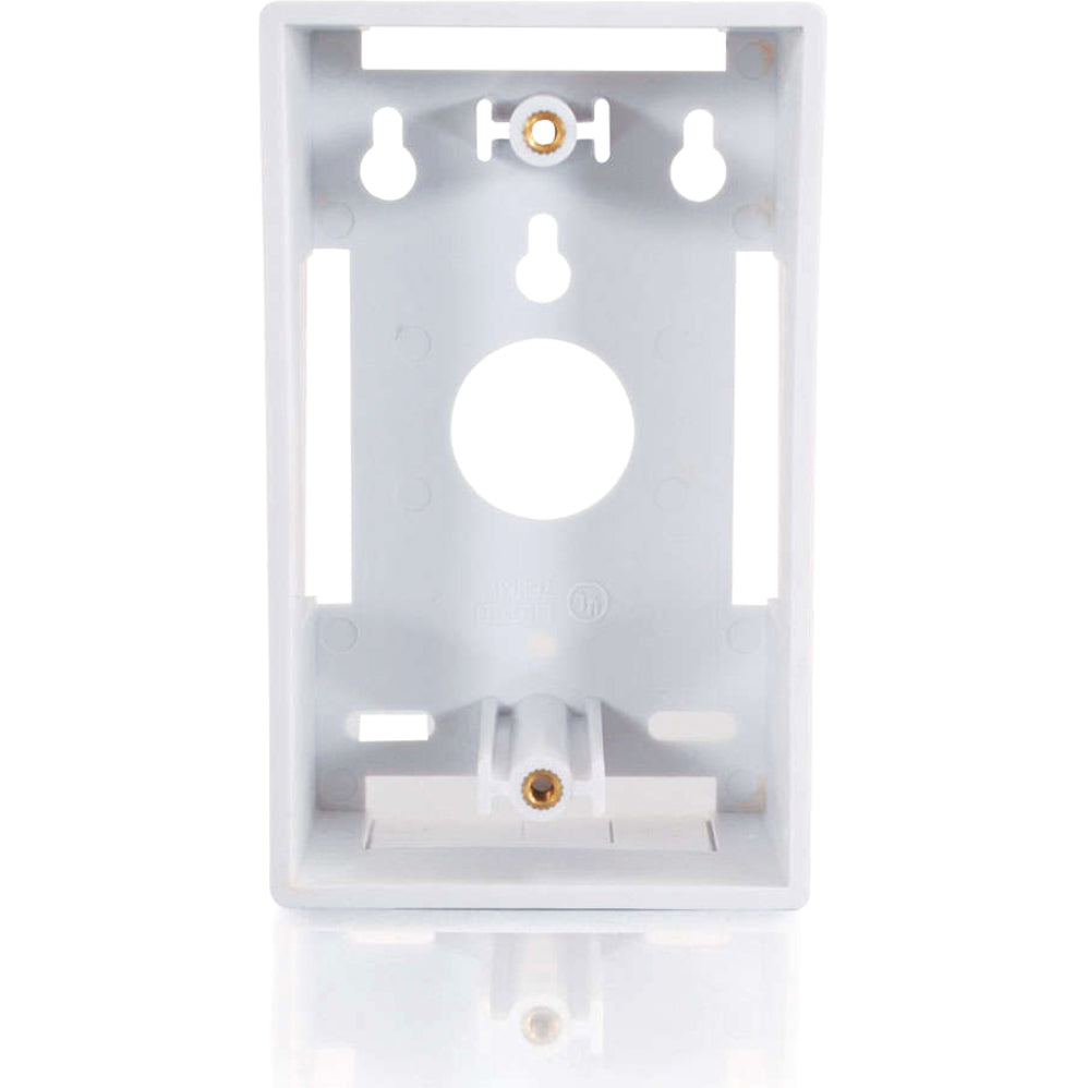 C2G Single Gang Wall Box - White