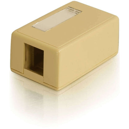 C2G 1-Port Keystone Jack Surface Mount Box - Ivory