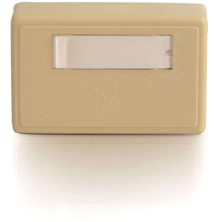 C2G 1-Port Keystone Jack Surface Mount Box - Ivory