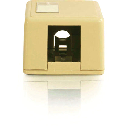 C2G 1-Port Keystone Jack Surface Mount Box - Ivory