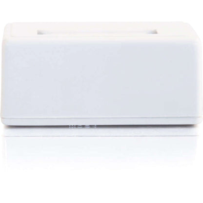 C2G 1-Port Keystone Jack Surface Mount Box - White