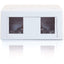 C2G 2-Port Keystone Jack Surface Mount Box - White