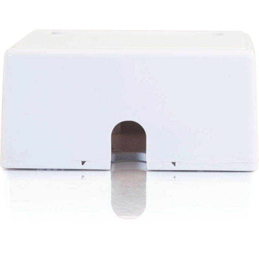 C2G 2-Port Keystone Jack Surface Mount Box - White