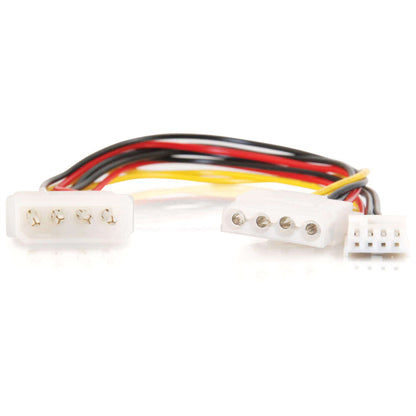 C2G 10in One 5-1/4in to One 3-1/2in with One 5-1/4in Internal Power Y-Cable