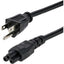 StarTech.com 6ft (1.8m) Laptop Power Cord NEMA 5-15P to C5 (Clover Leaf) 10A 125V 18AWG Laptop Replacement Cord Power Brick Cable
