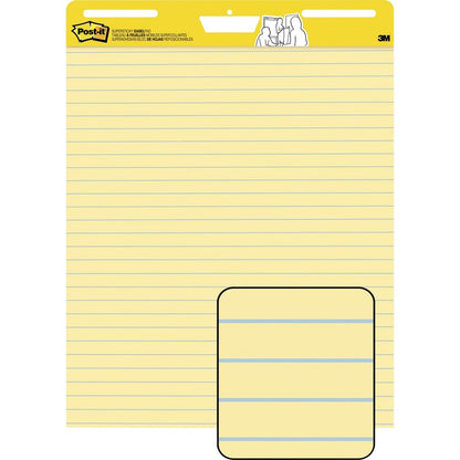 Post-it&reg; Self-Stick Easel Pads with Faint Rule