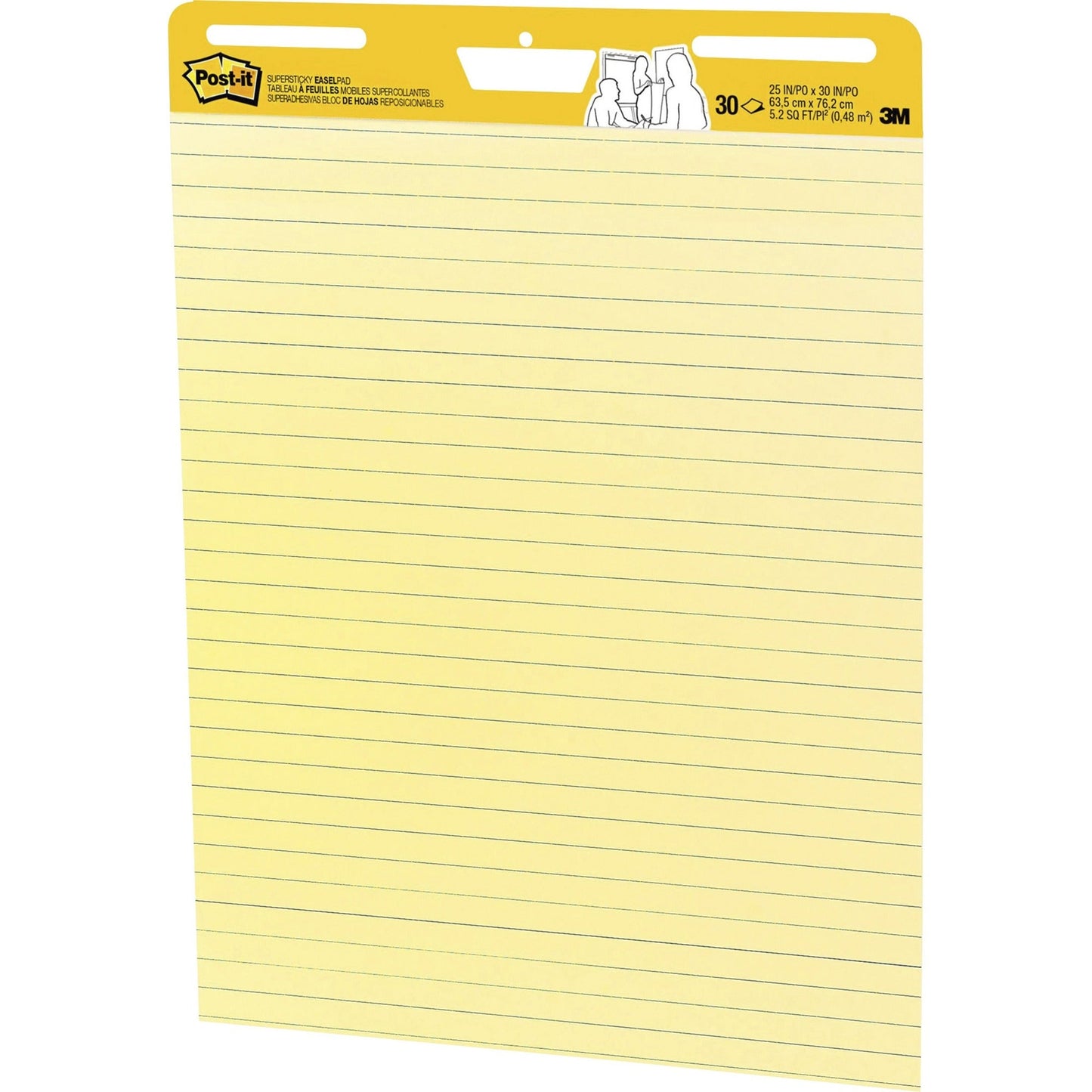 Post-it&reg; Self-Stick Easel Pads with Faint Rule